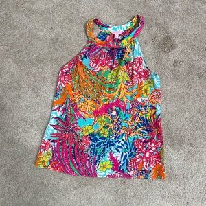 Lily Pulitzer Fishing For Compliments Rogan Silk Halter Top Small